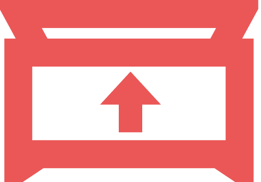 Red Smart Box icon with a red arrow in the center