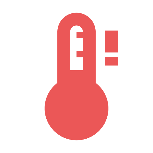 Red thermometer icon